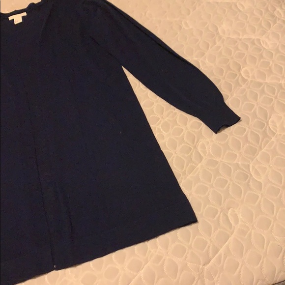 Navy Blue Long Cardigan - Picture 2 of 4